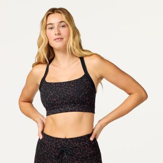 Brooks Womens Luxe Strappy Bra Brown XXL