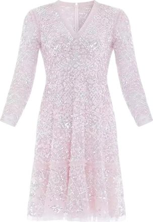 Needle & Thread Sequin Mini Jurk - Dames - Feestkleedjes - Roze - XS - Polyester - Kleedjes