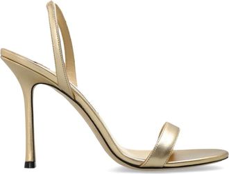 Jimmy Choo London Jenn Sandalen - Dames - Sandalen met hakken - Geel - 37 EU - Leer - Schoenen