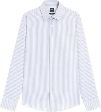 HUGO BOSS Heren, Overhemden, Blauw, Maat: 4XL Katoen