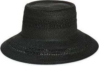 Nordstrom Rack Straw Lantern Hat in Black at Nordstrom Rack