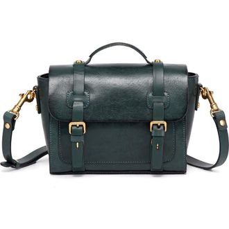 OLD TREND Ficus Leather Mini Satchel in Teal at Nordstrom Rack