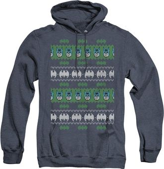 Gildan Batman Christmas Sweater Adult Heather Hoodie / Hooded Sweatshirt