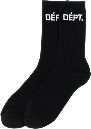 Gallery Dept. Logo-Intarsia Cotton Socks - Black
