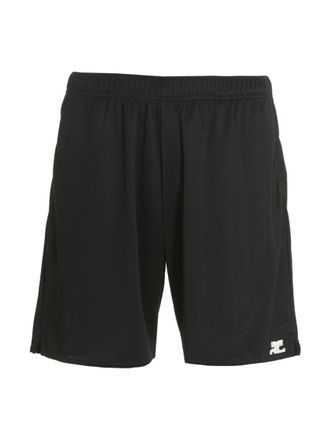 Courr&egrave;ges Black Logo Shorts