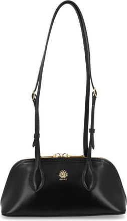 Bally Calf Leather Shoulder Bag - Dames - Schoudertassen - Zwart - ONE Size - Leer - Tassen