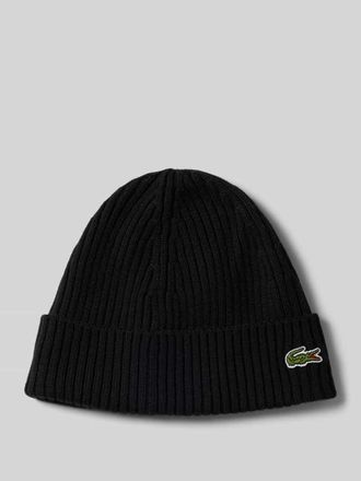 Lacoste Sport Grobstrick-Beanie aus Wolle in Black, Gr&ouml;&szlig;e 1