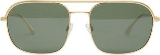 Anine Bing Vintage Aviator Zonnebril - Dames - Zonnebrillen - Groen - ONE Size - Accessoires