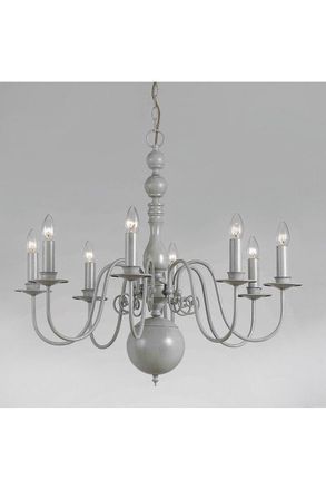 Netlighting Bologna Flemish Grey 8 Arm Chandelier