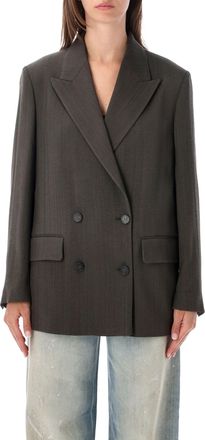 Golden Goose Relaxed Fit Double-Breasted Blazer With Star Details
