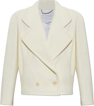 Stella McCartney Wol dubbelgerokt jasje - Dames - Mantel - Beige - XS - Wol - Jassen