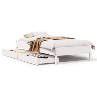 Berkfield Home Bed Frame without Mattress White 90x190 cm Single Solid Wood Pine