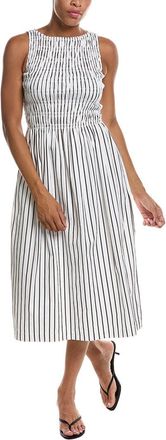 Madewell Boatneck Smocked Midi Dress