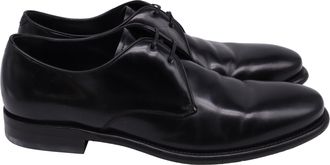 Ferragamo Stefano Derby Shoes in Black Leather