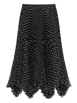 Valentino Garavani asymmetrical plusdepois midi skirt - Black