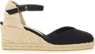 Castaner Black Solid Chiarita Wedges
