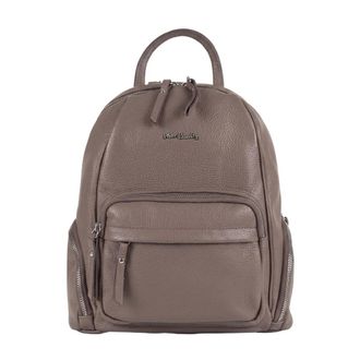 Pierre Cardin Leren Rugzak - Dames - Rugzakken - Grijs - ONE Size - Leer - Tassen