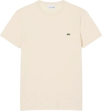 Lacoste T-shirt met ronde hals - Heren - T-shirts - Beige - XL - Tops