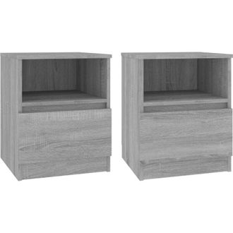 vidaXL Vidaxl - Bedside Cabinets 2 pcs Grey Sonoma 40x40x50 cm Engineered Wood