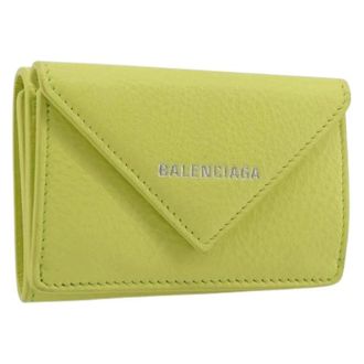Balenciaga Pre-owned Vintage Trifold Portemonnee - Dames - Vintage Accessoires - Groen - ONE Size - Leer - Vintage