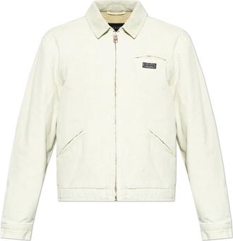 AllSaints Korey Borg Jacket - Heren - Zomerjassen - Wit - S - Katoen - Jassen