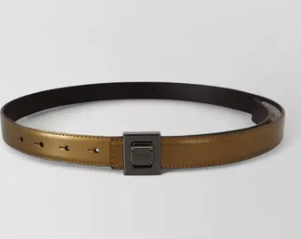 Dolce & Gabbana leather square buckle belt