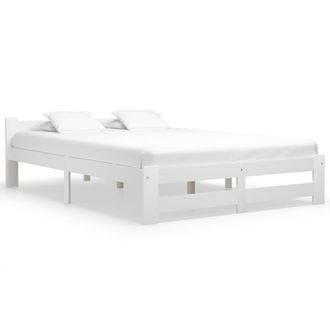 vidaXL Vidaxl - Estructura De Cama Sin Colch&oacute;n Madera De Pino Blanco 120x200 Cm
