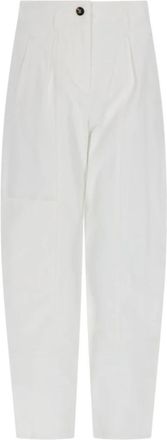 Max Mara Pantalons &agrave; pinces - Dames - Straight fit broeken - Wit - XS - Broeken