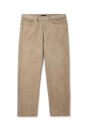 A.P.C. Achille Cropped Straight-Leg Cotton-Corduroy Trousers
