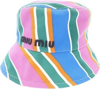 Miu Miu Pre-owned Hat 5Hc 196 - Dames - Vintage Accessoires - Veelkleurig - ONE Size - Vintage
