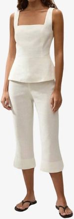 Faithfull The Brand Valeria Flared Capri In White