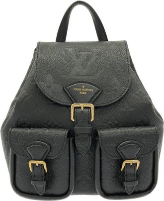 Louis Vuitton Black Leather Backpack (Pre-Owned)