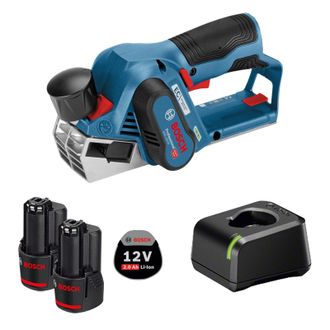 Bosch Cepilladora Inal&aacute;mbrica Gho 12v-20 12 V / 2x 2,0 Ah Bater&iacute;a + Cargador