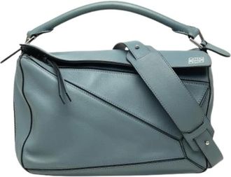 Loewe Pre-owned Puzzle Bag - Dames - Vintage Schoudertas - Blauw - ONE Size - Leer - Vintage