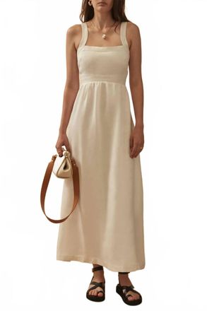 SANCIA Bethanny Cross-Over Back Strap Dress In White