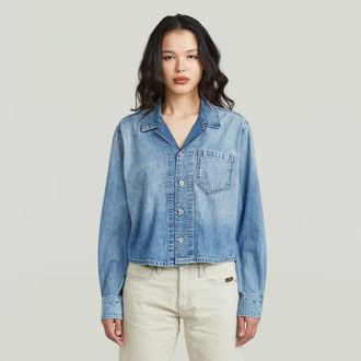 G-Star Resort Boxy Relaxed Overhemd - Midden blauw - Dames