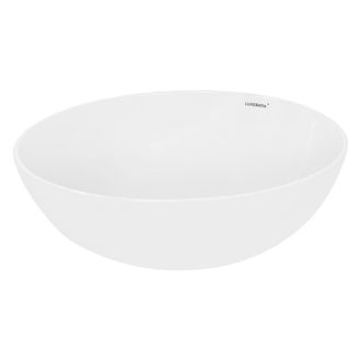 ECD Germany Lavabo redondo ba&ntilde;o cer&aacute;mica pila lavamanos sobre encimera aseo