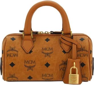MCM Ella Boston Handtas met Buisvormige Handvatten - Dames - Handtassen - Bruin - ONE Size - Tassen