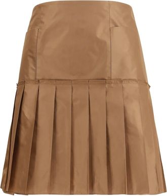 Fendi Minigonna plisSettata - Marrone