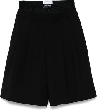 Marine Serre Shorts in twill - Nero