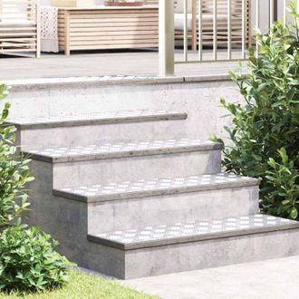 vidaXL Dischi Quadrati 4 pcs Argento 100 x 30 cm Alluminio - Vidaxl
