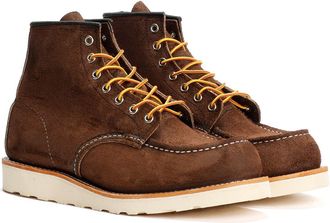 Red Wing Shoes 6 Inch Moc Toe Suede Mens Chocolate Boots - Brown - Size UK 9.5