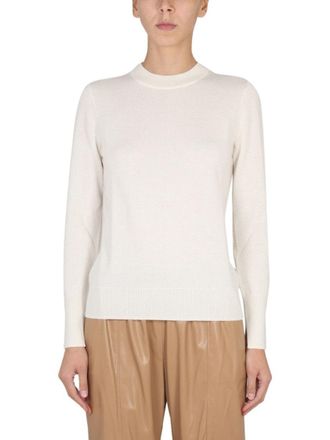 BOSS Cashmere Sweater With Cross-Neck Detail