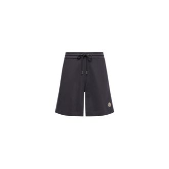Moncler Moncler Striped Trim Cotton Fleece Shorts, Men, Blue, Size: Xl