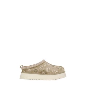 UGG Tazz Sun Stitch - Dames - Pantoffels - Beige - 37 EU - Leer - Schoenen