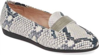 Hispanitas Womens Canady Snake Print Bling Leather Loafers In Multicolor