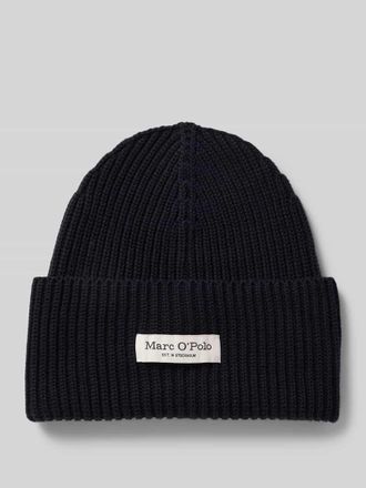 Marc O'Polo Beanie aus reiner Baumwolle in Dunkelblau, Gr&ouml;&szlig;e 1