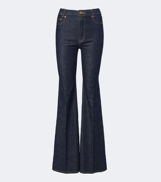 Zimmermann Embroidered flared jeans