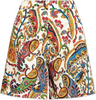 Etro Korte Broeken, Dames, Veelkleurig, S, Katoen, Shorts met patroon