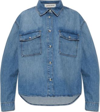 Anine Bing Paxton Denim Shirt - Dames - Spijkeroverhemden - Blauw - XS - Denim - Overhemden